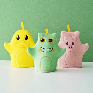 Мочалка для душа / Рукавица массажная, 1 шт., 14 х 22 см.