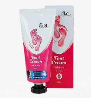 Крем, для ног с экстрактом розы, Ekel, 100 г