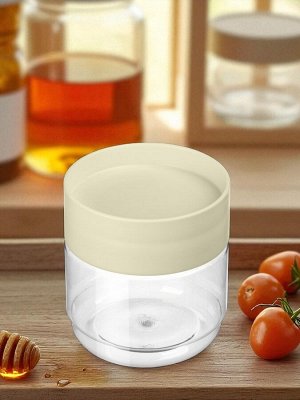 Банка для сыпучих продуктов ASTI 0,5 л пластиковая прозрачная с крышкой - для круп, сахара, меда, кофе, чая, муки