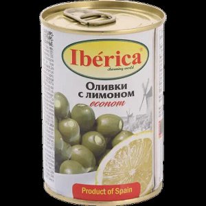 Оливки IBERICA Эконом с лимоном 280г