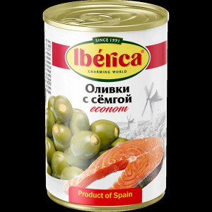 Оливки IBERICA Эконом с семгой 280г