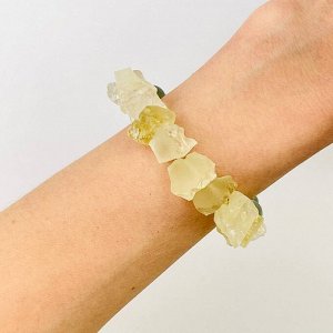 Браслет из Пренита и лимонного Кварца