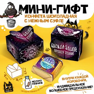 МИНИ-ГИФТ, ШОКОЛАДНОЕ ПРЕДСКАЗАНИЕ, конфеты глазированные со сливочно-ванильной начинкой, 15 г., ТМ
