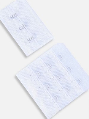 Застёжка для бюстгальтера, 3 ряда 3 крючка, 4.5x2.8 см, 4.5x4.9 см, 10 шт., белая