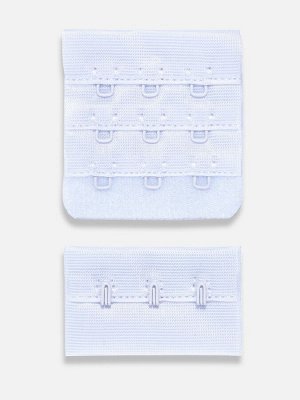 Застёжка для бюстгальтера, 3 ряда 3 крючка, 4.5x2.8 см, 4.5x4.9 см, 10 шт., белая
