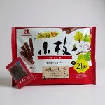Соломка шоколадная со вкусом какао и миндаля 84шт (21пак х4шт), Morinaga, 111г, 1/14