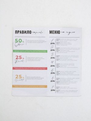 Тарелка плоская керамическая «Правильное питание», d=20 см