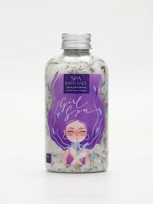 Соль для ванны с лепестками лаванды Girl Spa, 370 г, BEAUTY FOX
