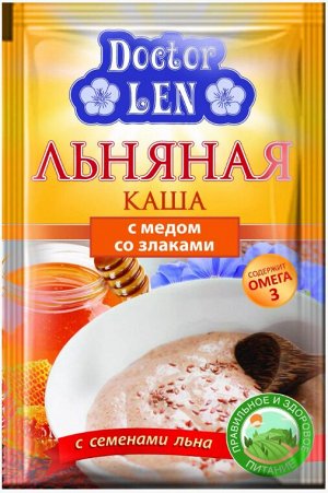 Льняная каша DoctorLen со злаками и мёдом 35г