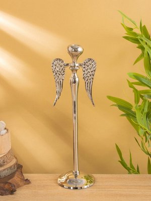 Подсвечник «Ангел», 12x12x39 см, алюминий