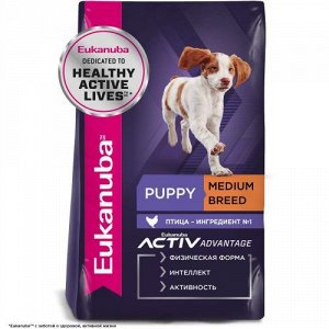 Eukanuba для  щенков Puppy Medium Breed для средних пород Птица 3кг