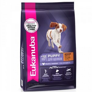 Eukanuba для  щенков Puppy Medium Breed для средних пород Птица 800г