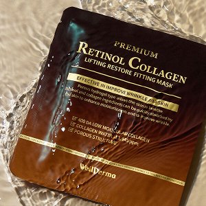Гидрогелевая маска с ретинолом и коллагеном WellDerma Premium Retinol Collagen Lifting Restore Fitting Mask, 25г