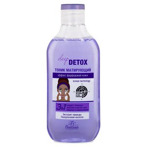 Тоник DEEP DETOX матирующий, сужающий поры (с актировированным углем) 300мл
