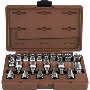 Набор торцевых головок Ombra, под размеры 1/2" и 3/8", комплект 22 предмета, арт. 55582