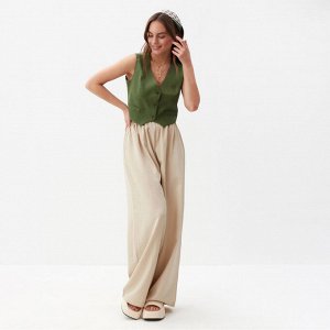 Жилет женский MIST Linen, зеленый