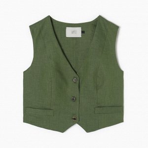 Жилет женский MIST Linen, зеленый