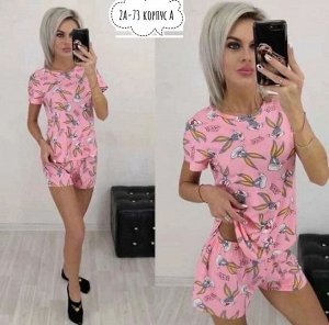 Пижама женская (без выбора цвета и рисунка), код 7312347