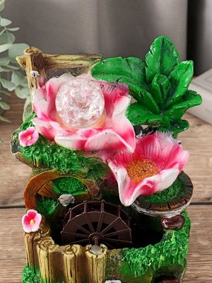 Фонтан настольный «Цветущий сад», 12x20 см, с подсветкой