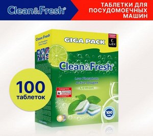 Clean&amp;Fresh Таблетки для посудомоечных машин &quot;All in 1: Лимон&quot; 100 таблеток