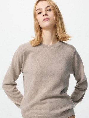 UNIQLO - кашемировый свитер с круглым вырезом