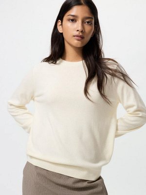 UNIQLO - кашемировый свитер с круглым вырезом