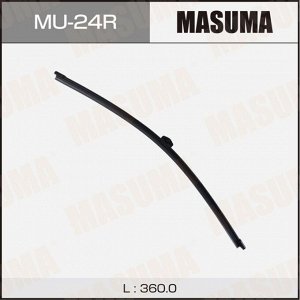 Щетка стеклоочистителя Masuma Rear 360мм (14"), бескаркасная, всесезонная, для заднего стекла, крепление Trunnion, 1 шт, арт. MU-24R