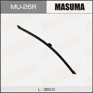 Щетка стеклоочистителя Masuma Rear 360мм (14"), бескаркасная, всесезонная, для заднего стекла, крепление Trunnion, 1 шт, арт. MU-26R
