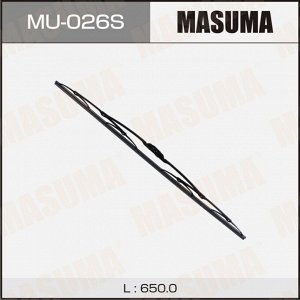 Щетка стеклоочистителя Masuma Optimum 650мм (26") каркасная, летняя, крепление J-Hook, 1 шт, арт. MU-026S