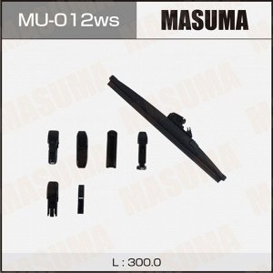 Щетка стеклоочистителя Masuma Optimum 300мм (12") каркасная зимняя, 6 переходников, 1 шт, арт. MU-012ws