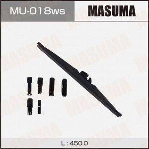 Щетка стеклоочистителя Masuma Optimum 450мм (18") каркасная зимняя, 6 переходников, 1 шт, арт. MU-018ws