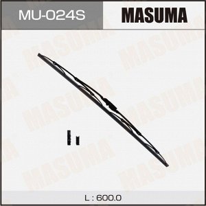 Щетка стеклоочистителя Masuma Optimum 600мм (24") каркасная, летняя, крепления J-Hook, Side Pin, Bayonet, 1 шт, арт. MU-024S