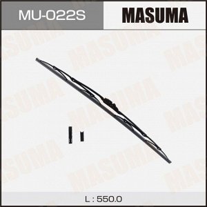 Щетка стеклоочистителя Masuma Optimum 550мм (22") каркасная, летняя, крепления J-Hook, Side Pin, Bayonet, 1 шт, арт. MU-022S