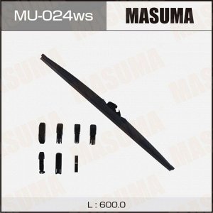 Щетка стеклоочистителя Masuma Optimum 600мм (24") каркасная зимняя, 6 переходников, 1 шт, арт. MU-024ws