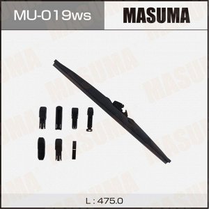 Щетка стеклоочистителя Masuma Optimum 475мм (19") каркасная зимняя, 6 переходников, 1 шт, арт. MU-019ws