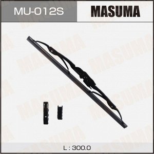 Щетка стеклоочистителя Masuma Optimum 300мм (12") каркасная, летняя, крепления J-Hook, Side Pin, Bayonet, 1 шт, арт. MU-012S