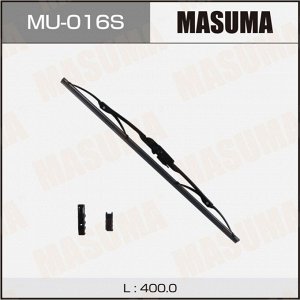 Щетка стеклоочистителя Masuma Optimum 400мм (16") каркасная, летняя, крепления J-Hook, Side Pin, Bayonet, 1 шт, арт. MU-016S