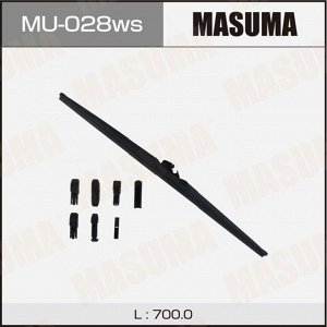 Щетка стеклоочистителя Masuma Optimum 700мм (28") каркасная зимняя, 6 переходников, 1 шт, арт. MU-028ws