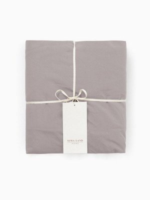 Простыня на резинке SL Home Cotton 140*200+30 см, цв.серый, 100% жатый хлопок