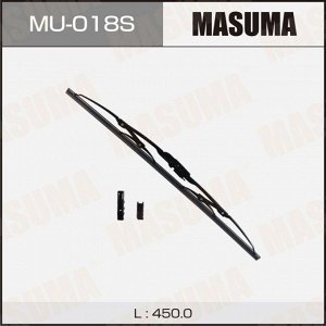 Щетка стеклоочистителя Masuma Optimum 450мм (18") каркасная, летняя, крепления J-Hook, Side Pin, Bayonet, 1 шт, арт. MU-018S