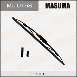 Щетка стеклоочистителя Masuma Optimum 375мм (15") каркасная, летняя, крепления J-Hook, Side Pin, Bayonet, 1 шт, арт. MU-015S