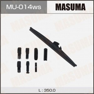 Щетка стеклоочистителя Masuma Optimum 350мм (14") каркасная зимняя, 6 переходников, 1 шт, арт. MU-014ws