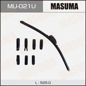Щетка стеклоочистителя Masuma 525мм (21") бескаркасная, всесезонная, 8 переходников, 1 шт, арт. MU-021U