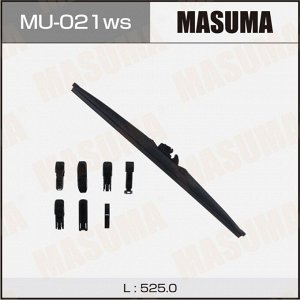 Щетка стеклоочистителя Masuma Optimum 525мм (21") каркасная зимняя, 6 переходников, 1 шт, арт. MU-021ws
