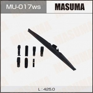 Щетка стеклоочистителя Masuma Optimum 425мм (17") каркасная зимняя, 6 переходников, 1 шт, арт. MU-017ws