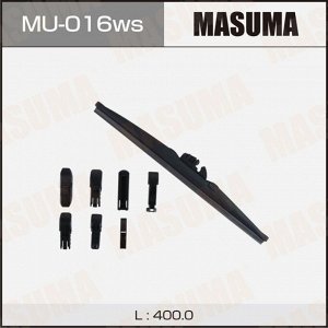 Щетка стеклоочистителя Masuma Optimum 400мм (16") каркасная зимняя, 6 переходников, 1 шт, арт. MU-016ws