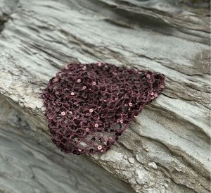 Шапочка Сетка Кроше с пайетками