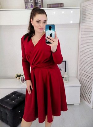 Платье, цвет: бордовый