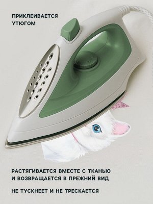 Термонаклейка с блёстками «Кошка принцесса», 15x20 см