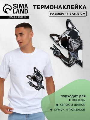 Термонаклейка «Французский бульдог», 14.5x21.5 см